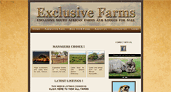 Desktop Screenshot of exclusivefarms.co.za