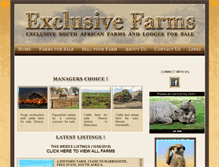 Tablet Screenshot of exclusivefarms.co.za